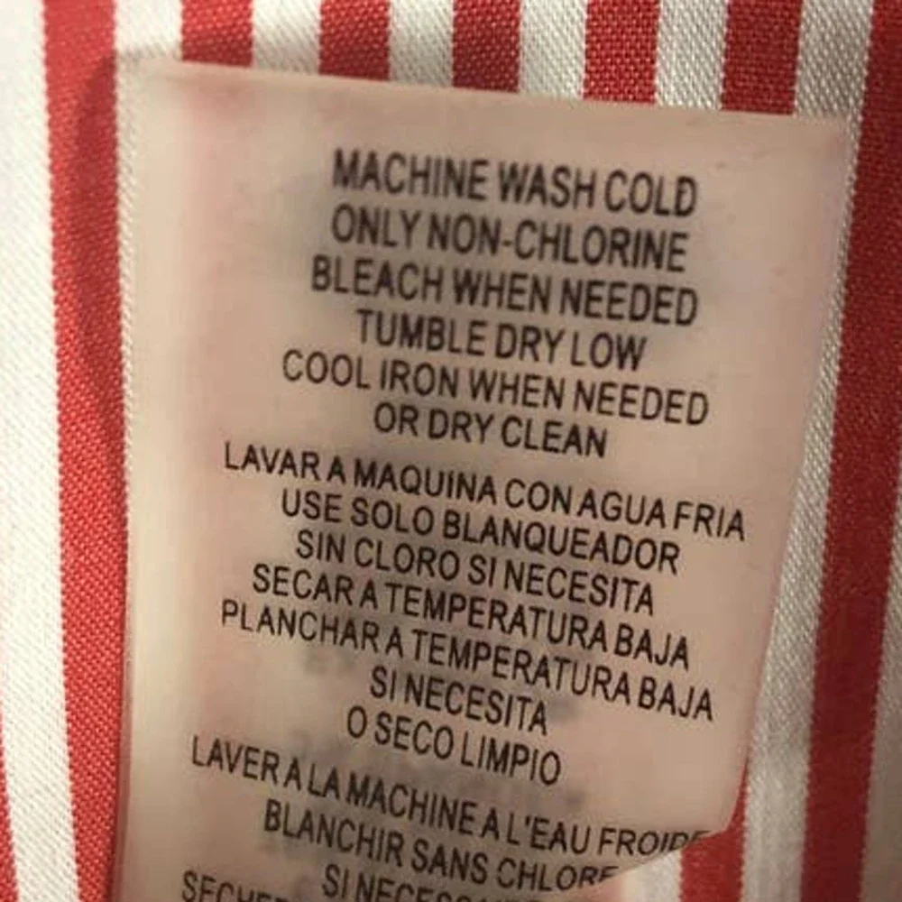 CALVIN Klein Shirt Red White Striped Colorblock Collared Trendy Size 1X Large - Picture 7 of 13